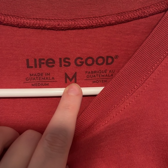 Women’s All Cotton Life is Good Red Mountain T-Shirt Size Medium - Picture 6 of 8